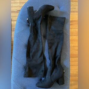 Aldo Over the Knee High Black Suede Boots